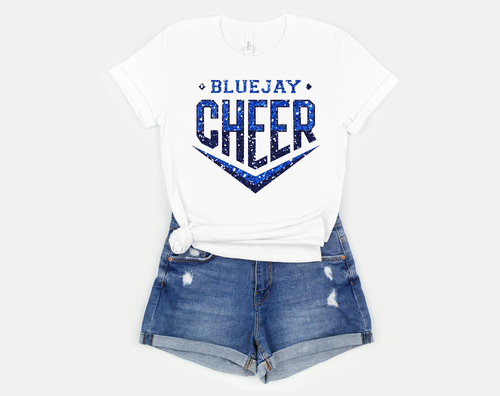 Bluejay Cheer Navy & Carolina Glitter