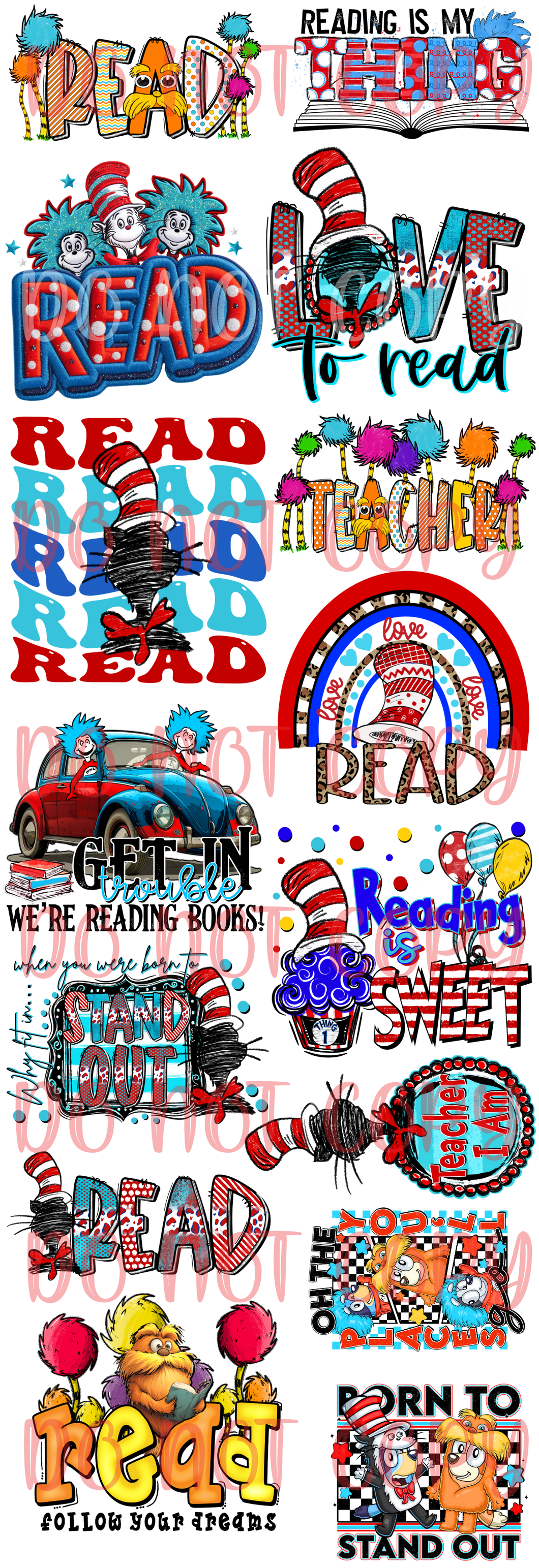 Read Across America Gang Sheet