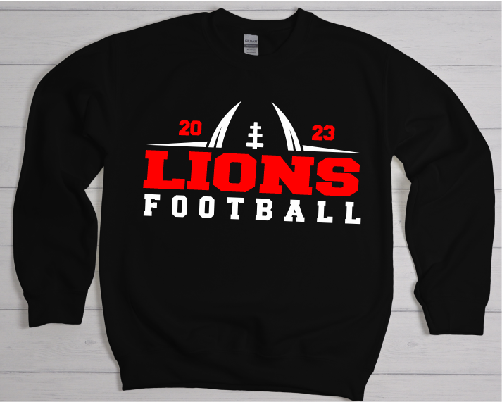 Lions Football Red, Black & White