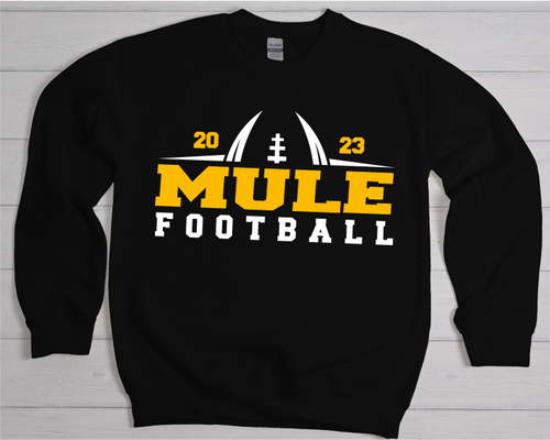 Mule Football Gold & White