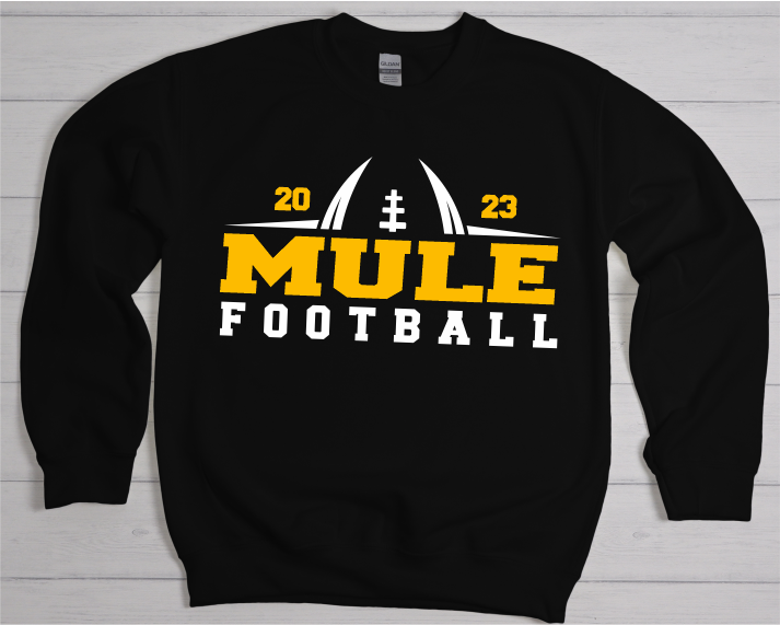 Mule Football Gold & White