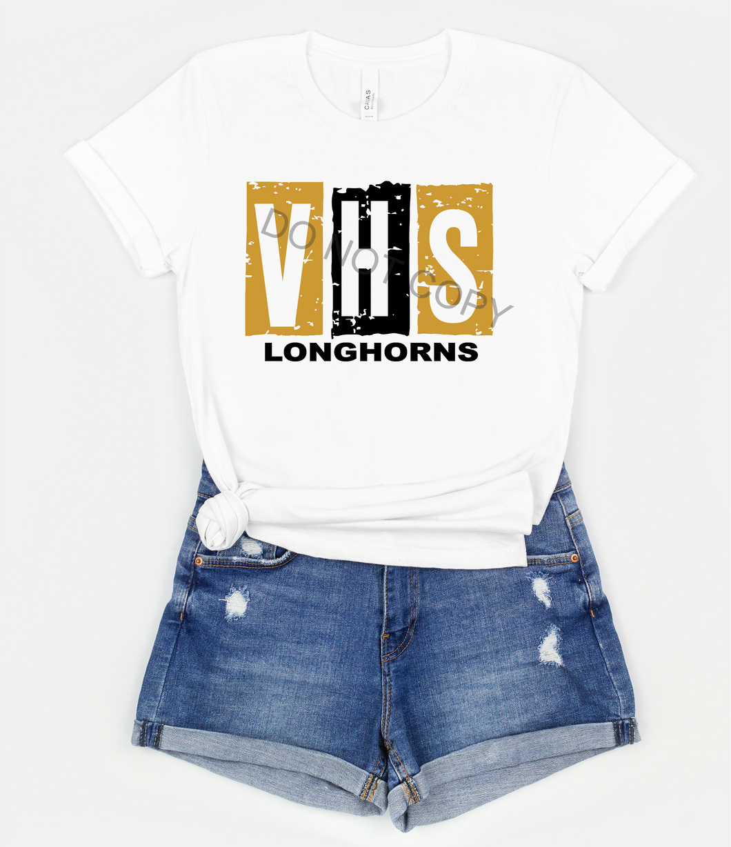 VHS Longhorns Black & Old Gold