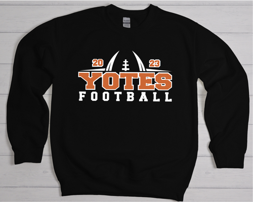 Yotes Football Burnt Orange & White