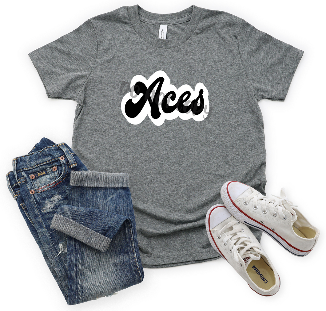 Aces Black & White Retro Design