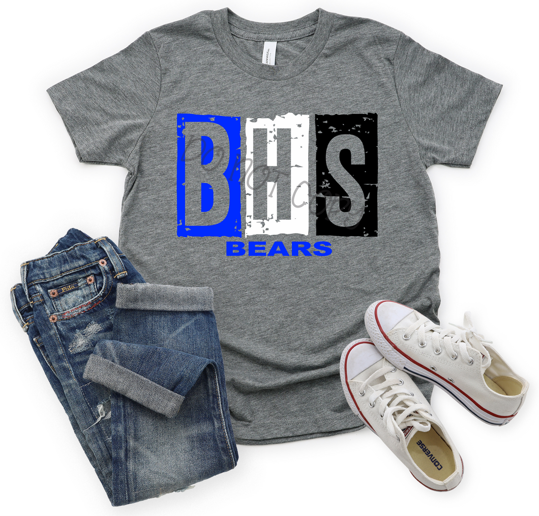 BHS Bears Royal, Black & White