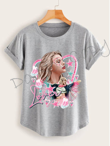 Lover Pink and Blue Glitter Hearts Blondie