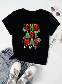 Christmas Vibes Stacked Glitter