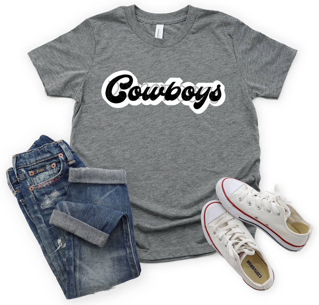 Cowboys Black & White Retro Design