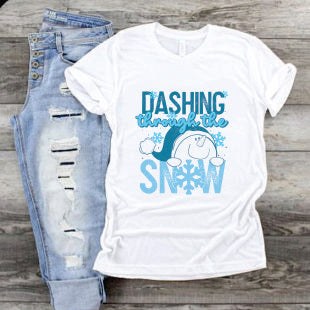 dashing Through the Snow With Snowman Blue