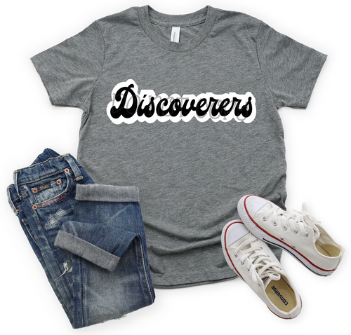 Discoverers Black & White Retro Design