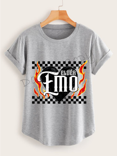 Elder Emo |Black Heart and Flames