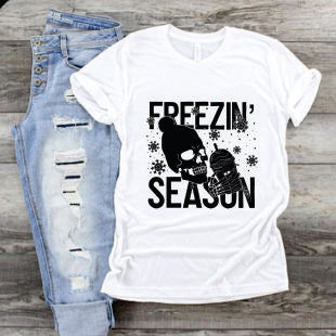 Freezin Season With Skull Black