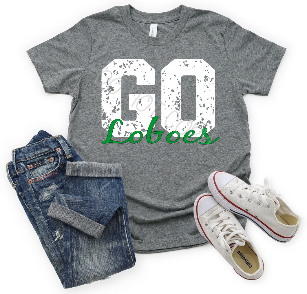 Go Loboes Green and White