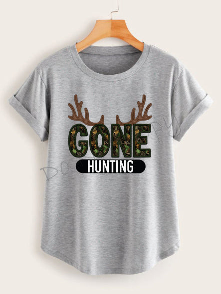 Gone Hunting Camo With Deer Antlers