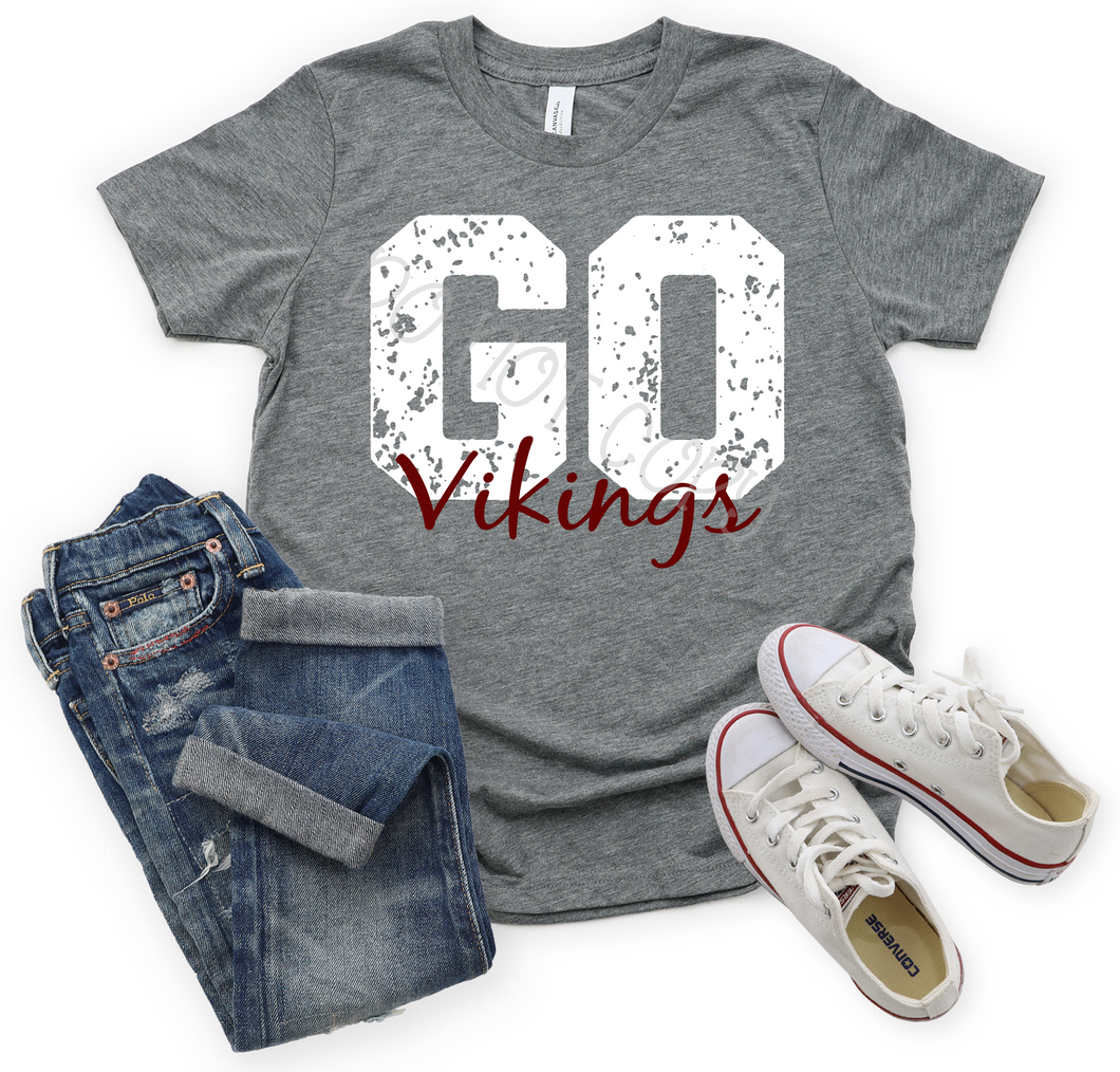 Go Vikings Maroon and White