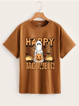 Happy Tacoween With Ghost and Tacos