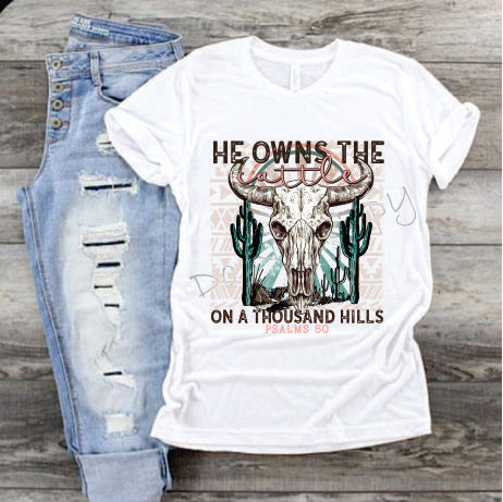 He Owns The Cattle On A Thousand Hills Psalms 50 Cow Skull Dessert