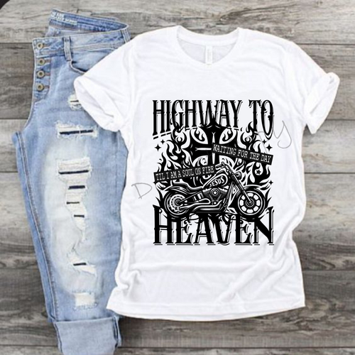 Highway to Heaven Waiting For The Day Till I am A Soul On Fire |Bike , Cross, Flames