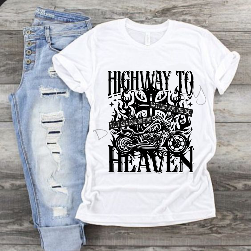 Highway to Heaven Waiting For The Day Till I am A Soul On Fire |Bike , Cross, Flames