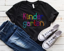 Load image into Gallery viewer, Kindergarten Teacher Neon Scribble Letters