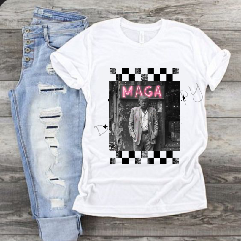 MAGA Pink |Trump Standing in Background