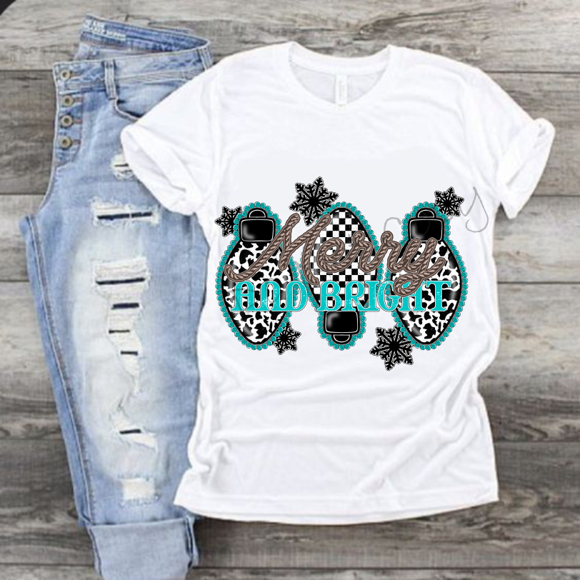 Merry and Bright |Cow Print Lights