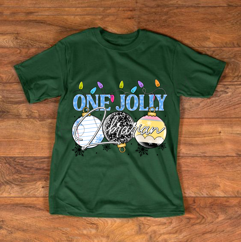 One Jolly Librarian |Notebook Paper, Composition Notebook, and Pencil Ornaments |Christmas Lights