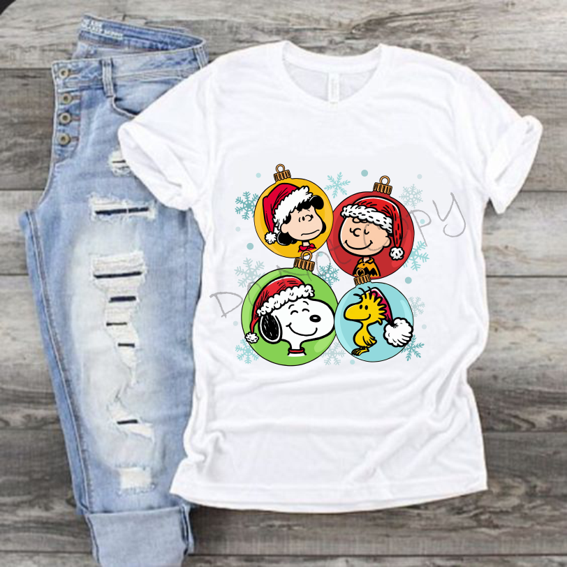 Peanuts Movie Ornaments Orange, Red, Green, Blue