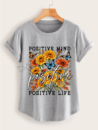 Positive Mind Positive Vibes Positive Life |Flowers and Butterflies