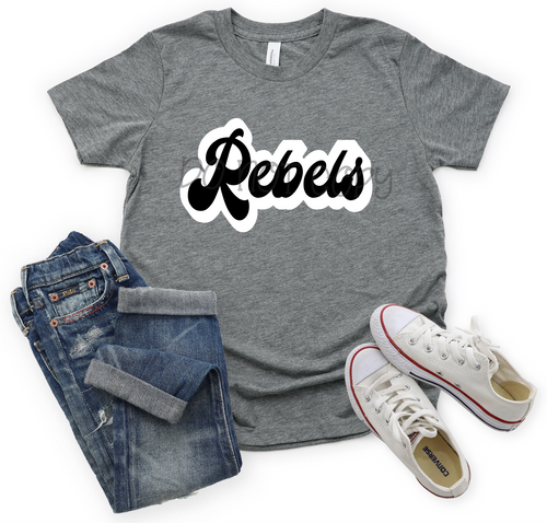 Rebels Black & White Retro Design