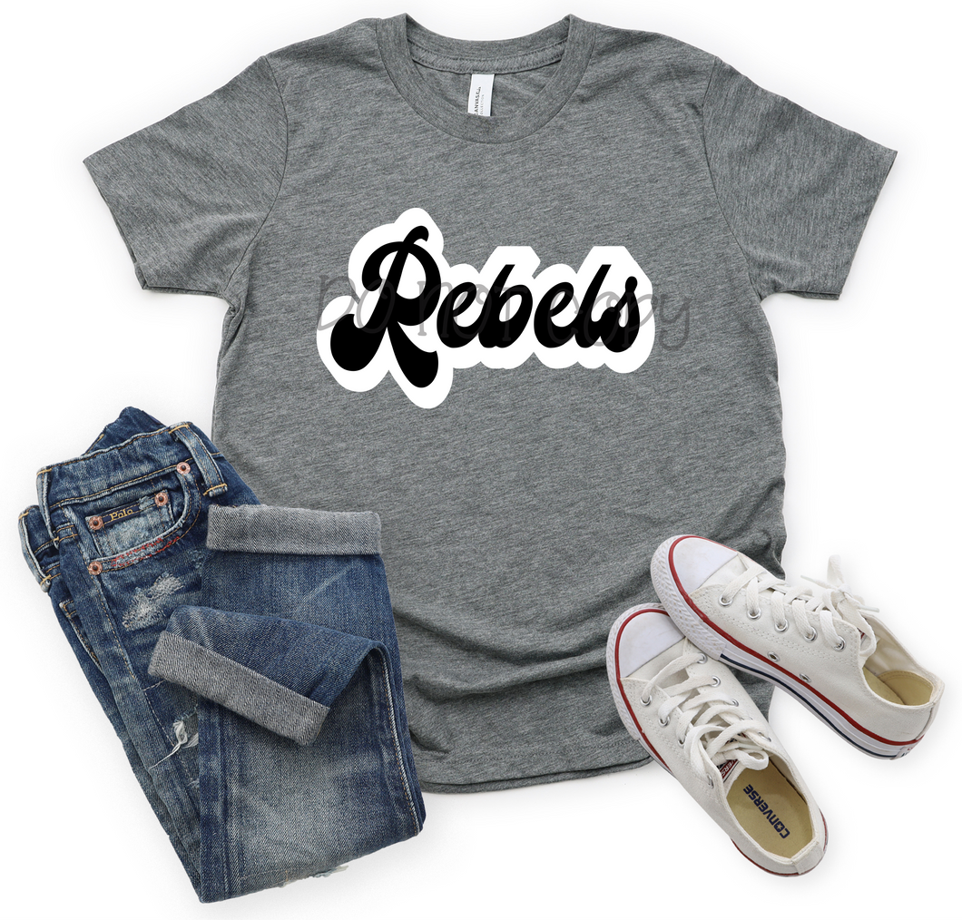 Rebels Black & White Retro Design