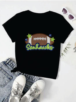 Glitter Seahawks Football