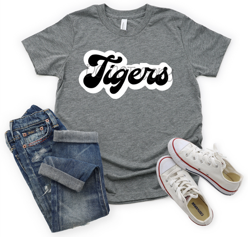 Tigers Black & White Retro Design