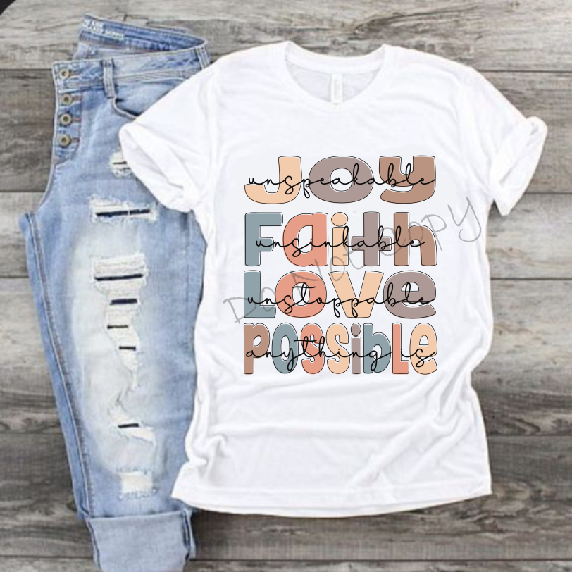 Unspeakable Joy Unsinkable Faith, Unstoppable Love, Anything Is Possible