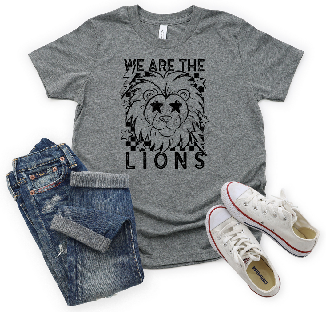 We are the Lions Black Mascot