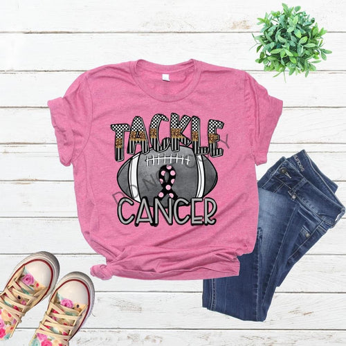 Tackle Cancer Black Grey & Leopard Transfer