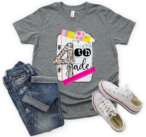 4th Grade Leopard Notebook Paper Transfer