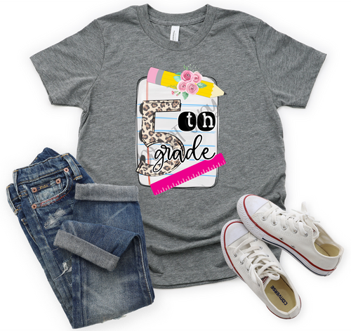 5th Grade Leopard Notebook Paper Transfer