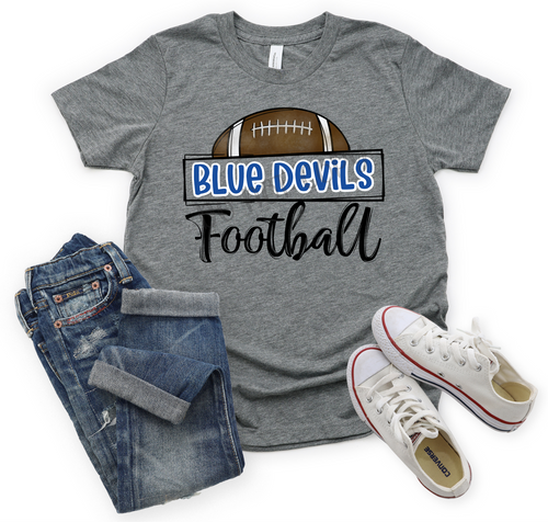 Blue Devils Navy & White Football