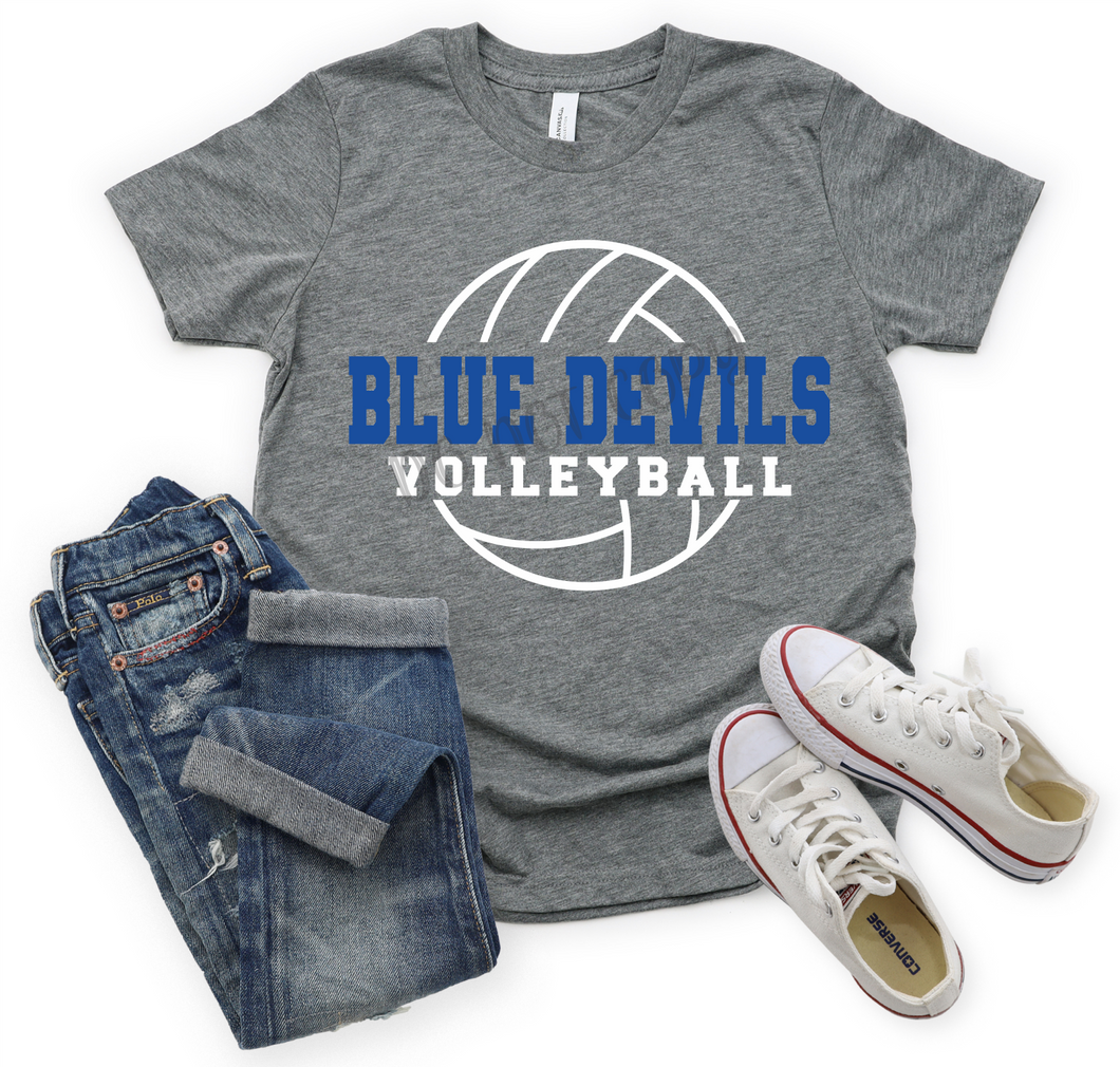 Blue Devils Navy & White Volleyball