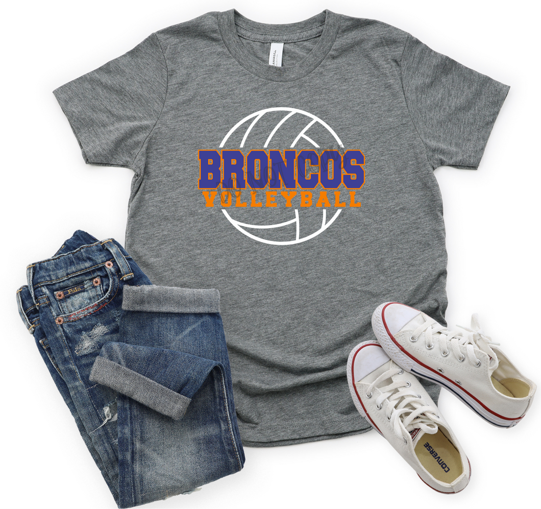 Broncos Orange & Navy Volleyball