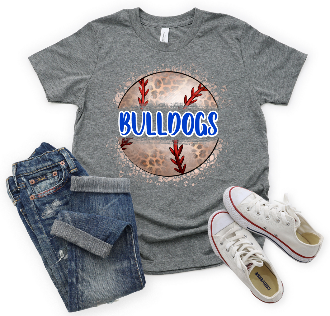 Bulldogs Royal & White Split Baseball