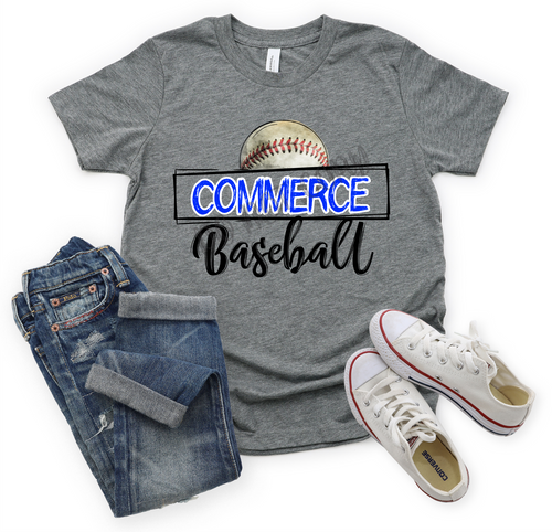 Commerce Royal & White Baseball