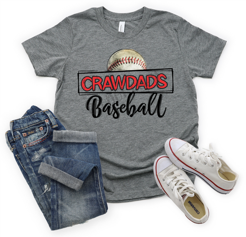 Crawdads Red Baseball