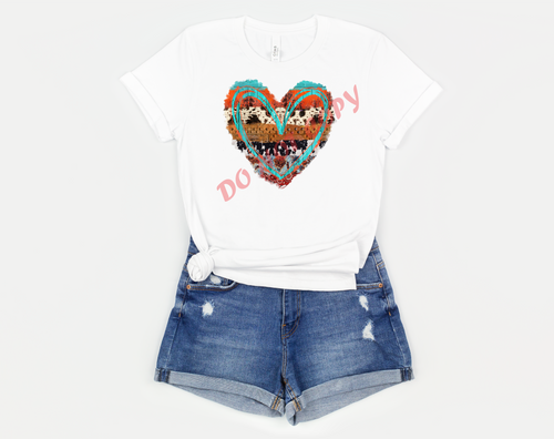 Cowhide Leather Heart Transfer