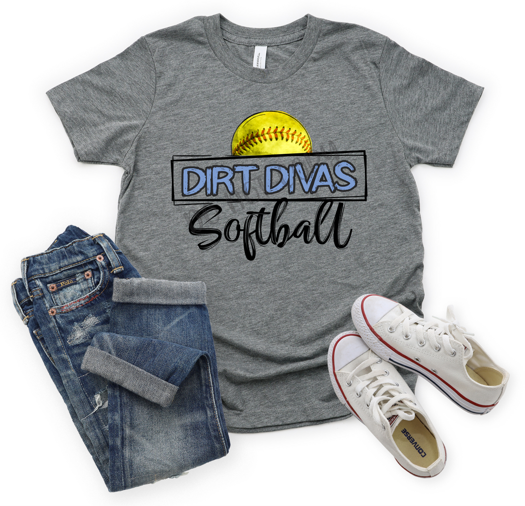 Dirt Divas Light Blue Softball