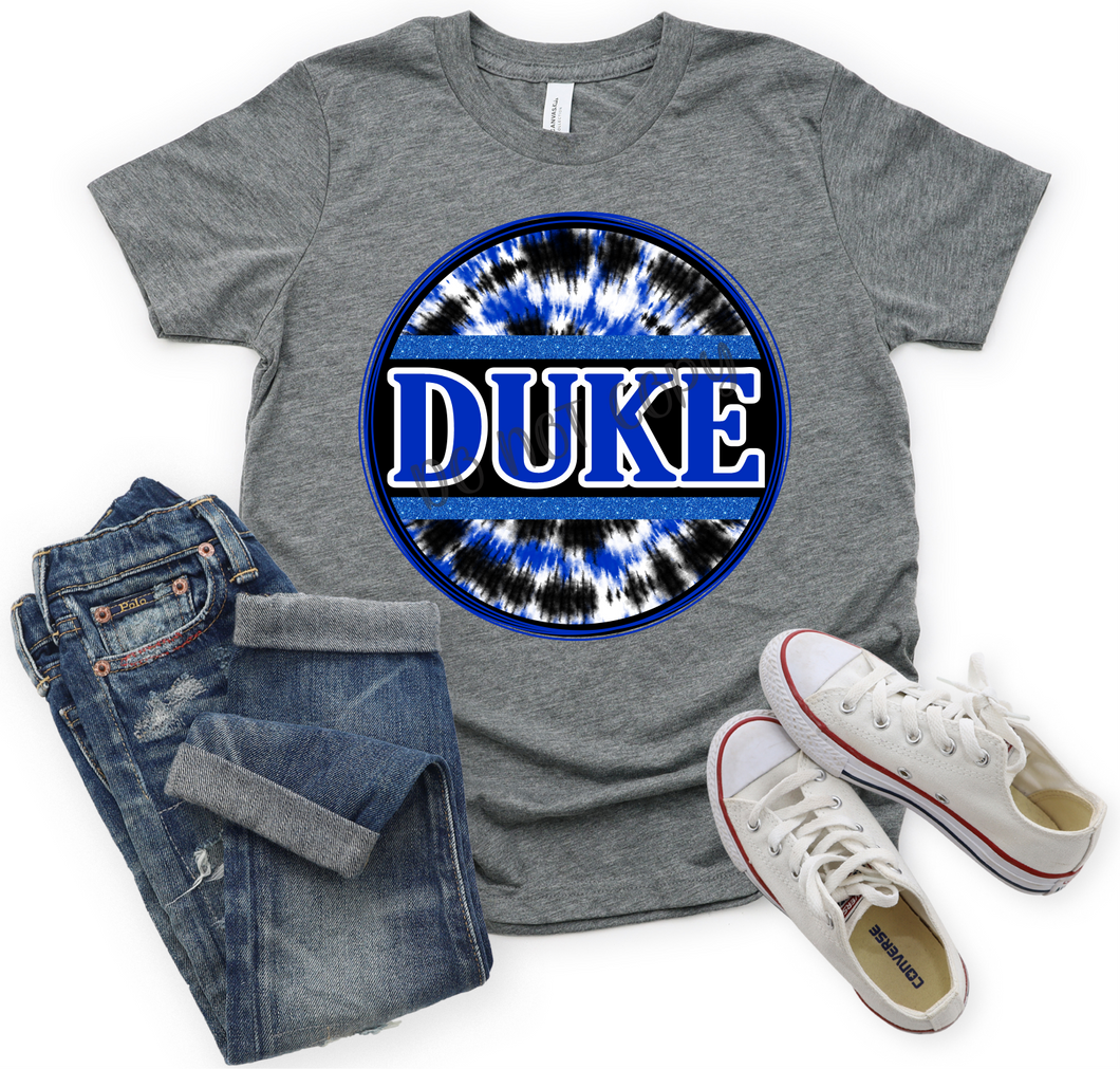 Duke Royal, Black & White Tie-Dye Circle