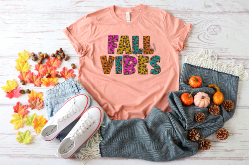 Fall Vibes Colorful Leopard Transfer