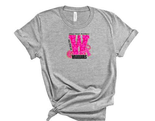 Warriors Breast Cancer Awareness Leopard Mascot Letter