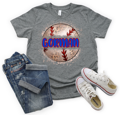 Gorman Red & Royal Split Baseball